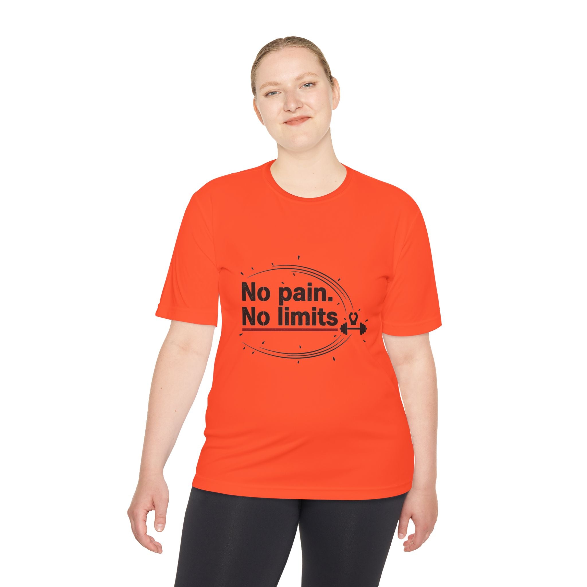 No Pain No Limits Athletic Tee — Motivational Workout Shirt